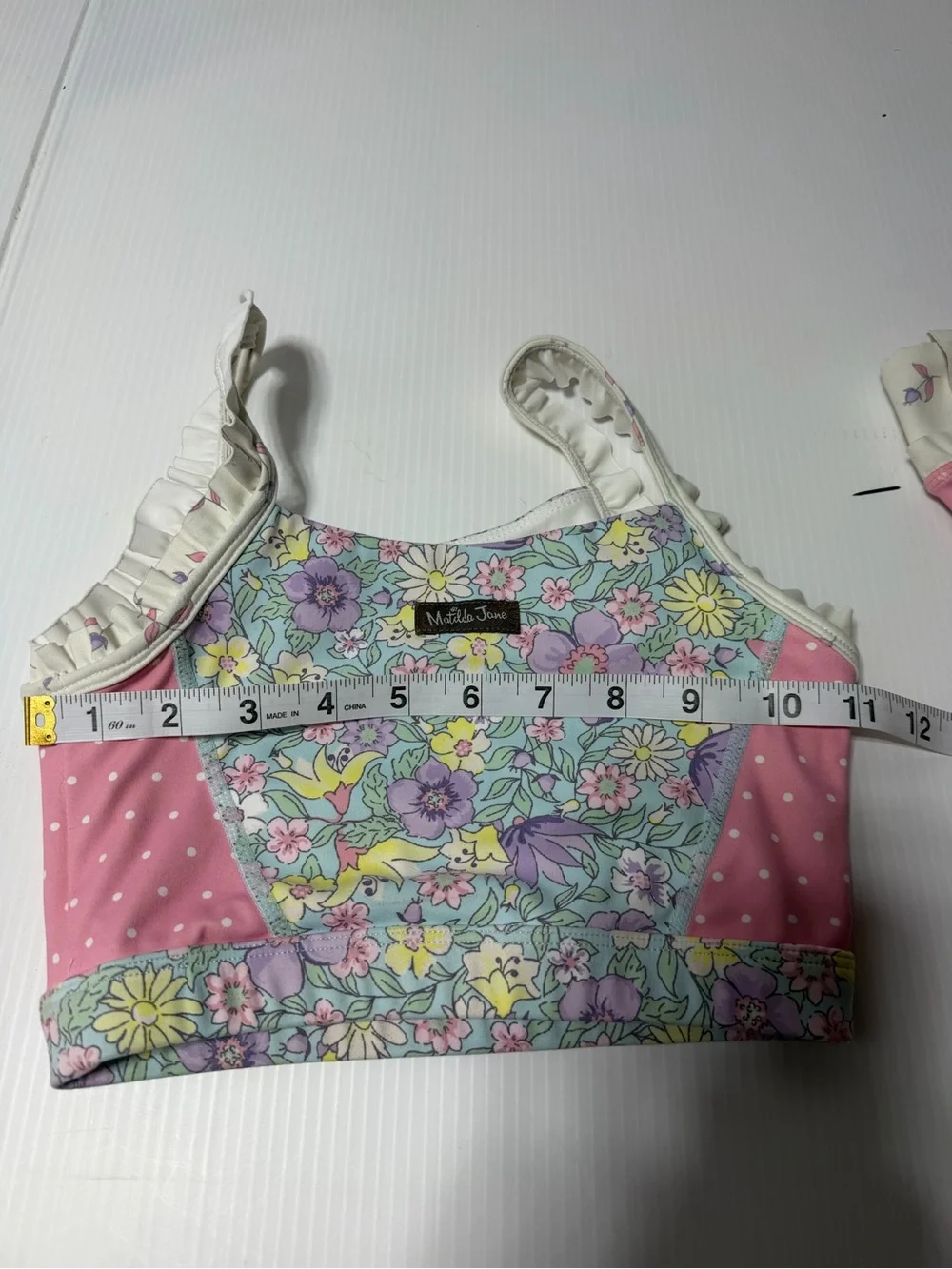 Matilda Jane Floral Activewear Set Girls Size 6 Pink Polka Dot